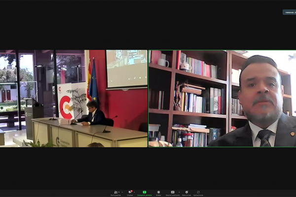 Captura de pantalla de la sesión virtual