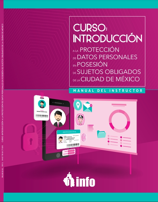 Portada manual del instructor sobre protección de datos personales