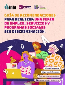 Carátula del libro GUÍA DE RECOMENDACIONES PARA UNA REALIZAR UNA FERIA DEL EMPLEO, SERVICIOS Y PROGRAMAS SOCIALES SIN DISCRIMINACIÓN.