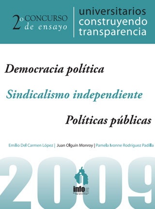 Carátula del libro 2° Concurso de Ensayo “Universitarios Construyendo Transparencia”