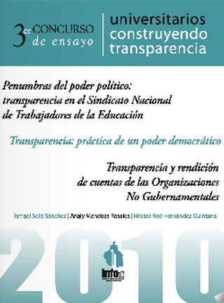 Carátula del libro 3er. Concurso de Ensayo “Universitarios Construyendo Transparencia”