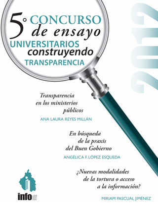 Carátula del libro 5° Concurso de Ensayo “Universitarios Construyendo Transparencia”