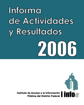Carátula del libro Primer Informe de Actividades y Resultados 2006