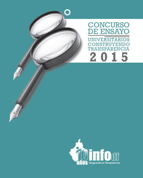 Carátula del libro 8° Concurso de Ensayo “Universitarios Construyendo Transparencia 2015”