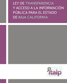 Carátula del libro Ley de Transparencia y Acceso a la Información Pública de Baja California