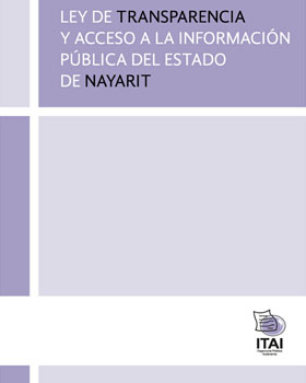 Carátula del libro Ley de Transparencia y Acceso a la Información Pública de Nayarit