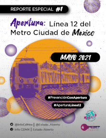Carátula del libro Reporte Especial #1 Apertura: Línea 12 del Metro de la Ciudad de México.