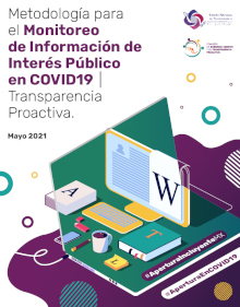 Carátula del libro Metodología para el Monitoreo de Información de Interés Público en COVID19 | Transparencia Proactiva.