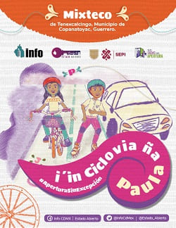 Carátula del libro UNA CICLOVÍA PARA PAULA (MIXTECO)