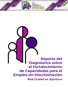 Carátula del libro REPORTE DEL DIAGNÓSTICO SOBRE EL FORTALECIMIENTO DE CAPACIDADES PARA EL EMPLEO SIN DISCRIMINACIÓN.