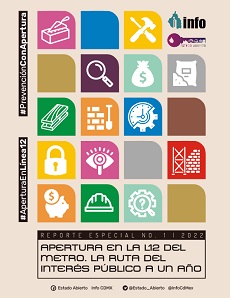 Carátula del libro REPORTE ESPECIAL Nº 1 / 2022: APERTURA EN LA L12 DEL METRO. LA RUTA DEL INTERÉS PÚBLICO A UN AÑO