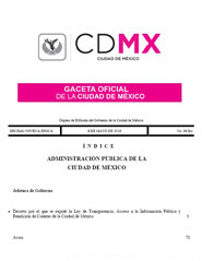Portada del documento Ley de Transparencia, Acceso a la Información Pública y Rendición de Cuentas de la Ciudad de México (LTAIPRC)