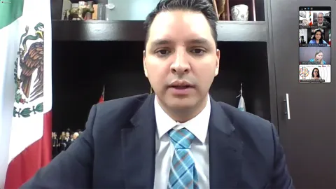 Captura de pantalla de la sesión virtual para aprobar el INFOVERSO