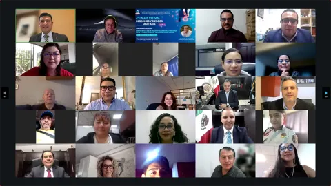 Captura de pantalla de la Inauguración 2° Taller Virtual Derechos Digitales