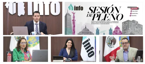 Sesión del Pleno del INFO CDMX en la que se actualiza el padrón de sujetos obligados en protección de datos personales.