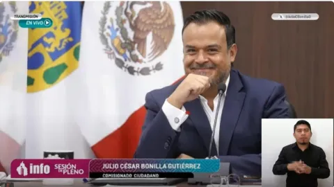 Sesión del INFO CDMX en la que su presidenta expresa disposición al diálogo sobre el nuevo modelo de transparencia y privacidad