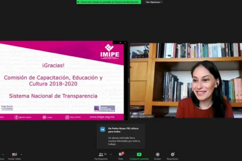 Captura de pantalla de la sesión virtual