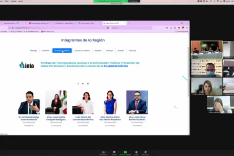 Captura de pantalla de la sesión virtual