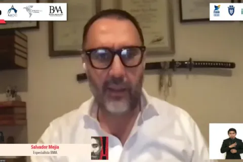 Captura de pantalla de la sesión virtual