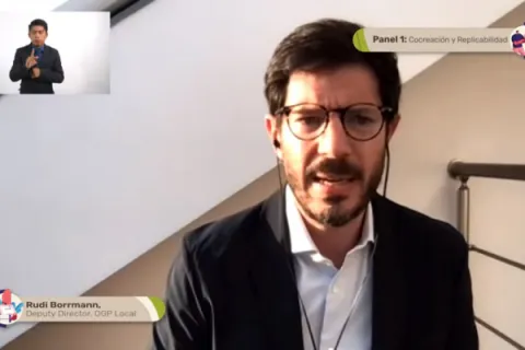 Captura de pantalla de la sesión virtual