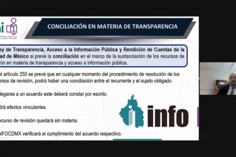 Captura de pantalla de la sesión virtual