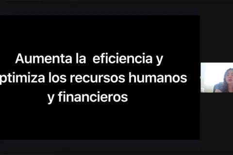 Captura de pantalla de la sesión virtual