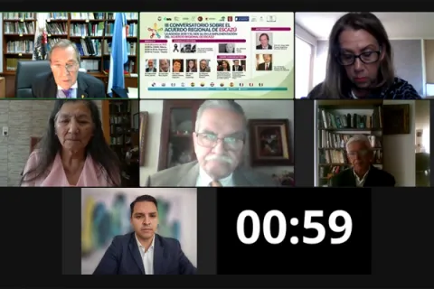 Captura de pantalla de la sesión virtual
