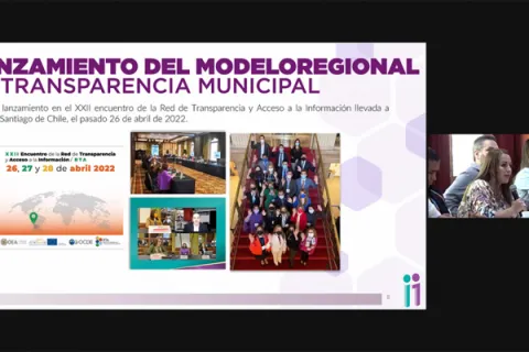 Captura de pantalla de la sesión virtual