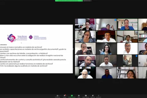 Captura de pantalla de la sesión virtual