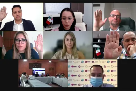 Captura de pantalla de la sesión virtual