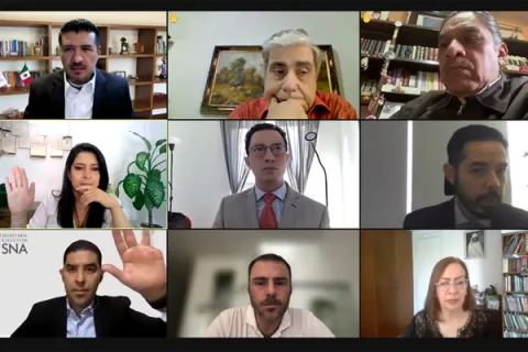 Captura de pantalla de la sesión virtual