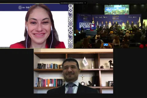 Captura de pantalla de la sesión virtual