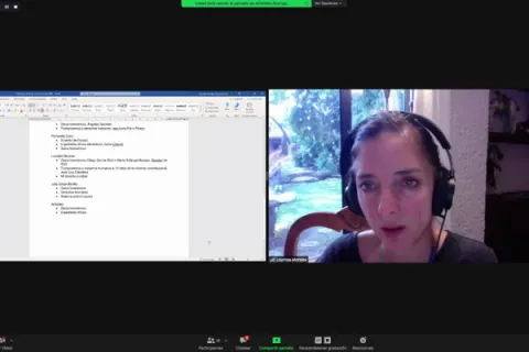 Captura de pantalla de la sesión virtual