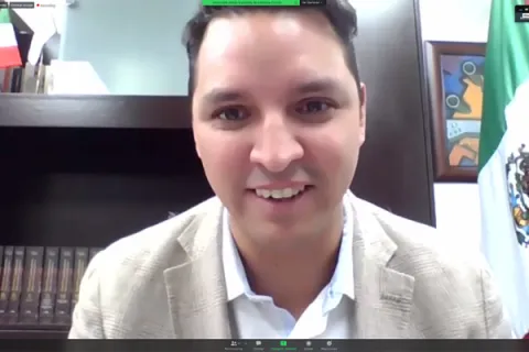 Captura de pantalla de la sesión virtual