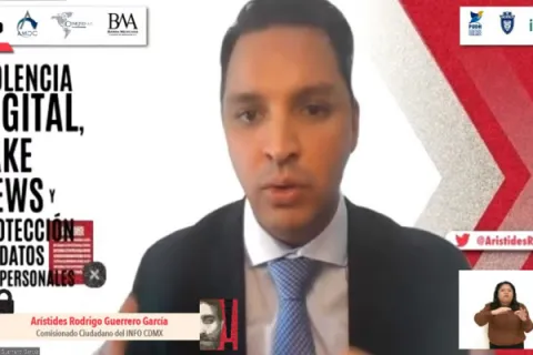 Captura de pantalla de la sesión virtual
