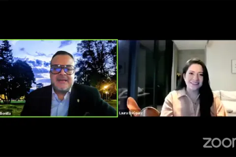 Captura de pantalla de la sesión virtual