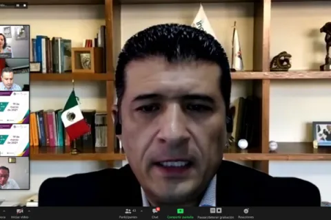 Captura de pantalla de la sesión virtual