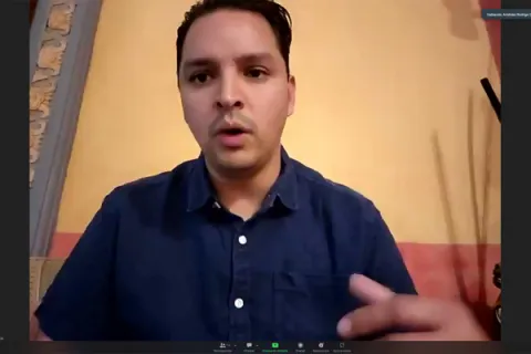Captura de pantalla de la sesión virtual