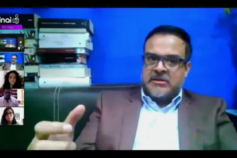 Captura de pantalla de la sesión virtual