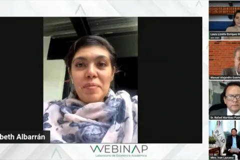 Captura de pantalla de la sesión virtual