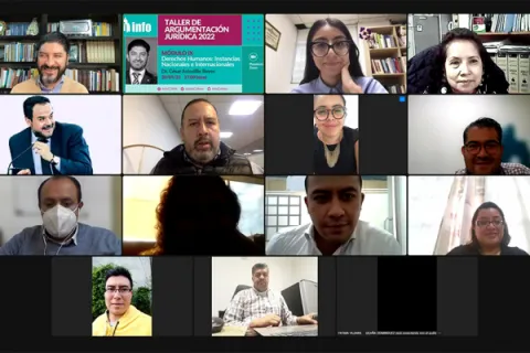 Captura de pantalla de la sesión virtual