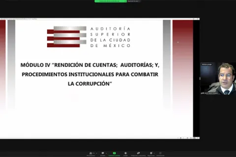 Captura de pantalla de la sesión virtual