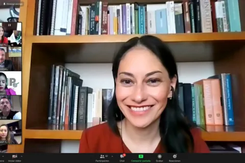 Captura de pantalla de la sesión virtual