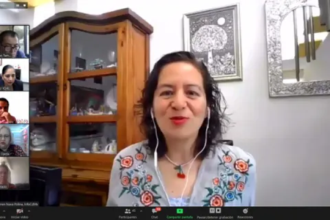 Captura de pantalla de la sesión virtual