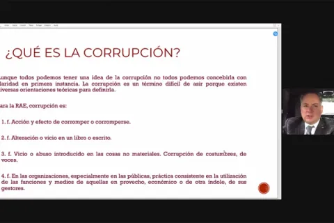 Captura de pantalla de la sesión virtual