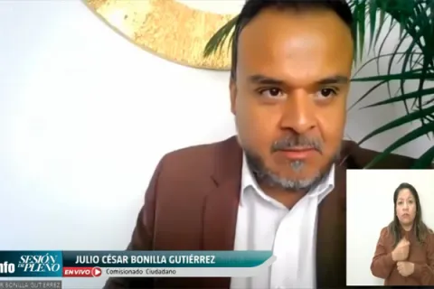 Captura de pantalla de la sesión virtual