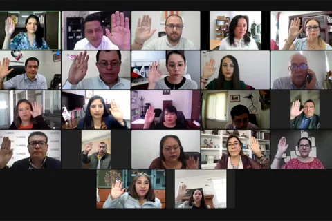 Captura de pantalla de la sesión virtual