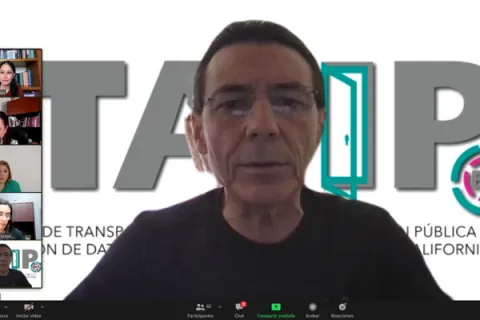 Captura de pantalla de la sesión virtual