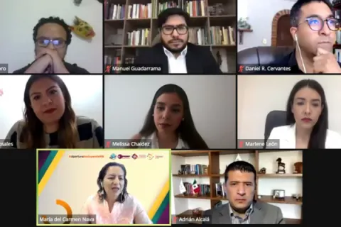 Captura de pantalla de la sesión virtual
