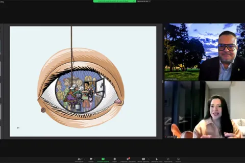 Captura de pantalla de la sesión virtual